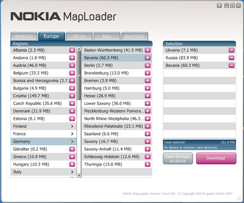 Nokia N95. MapLoader    