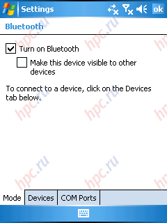 i-mate JAMA: Bluetooth