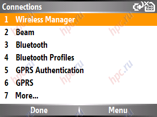 Samsung SGH-i600: Wireless Manager