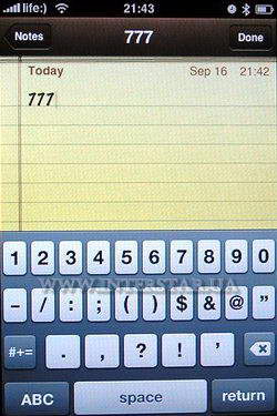   Notes  Apple iPhone