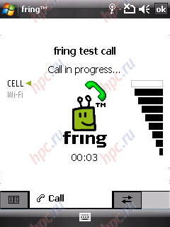 HTC Touch Cruise:   fring