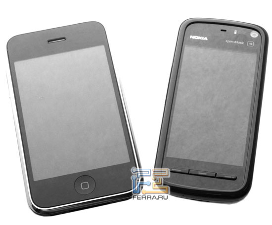 Nokia 5800 XpressMusic (Tube) � Apple iPhone 3G 1