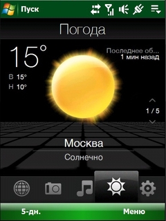 ��������� ������������ HTC Touch Diamond