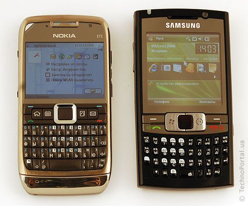    qwerty-: Nokia E71  Samsung i780