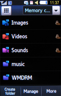 ����� ���������� �������� Samsung M7600