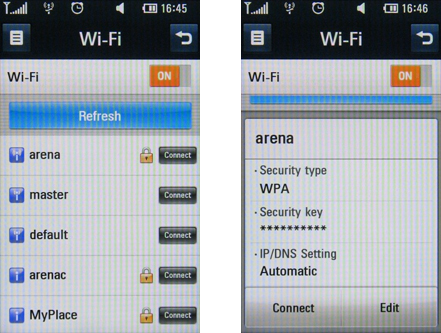 LG KM900 Arena:   S-