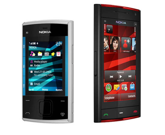    Nokia X3  X6