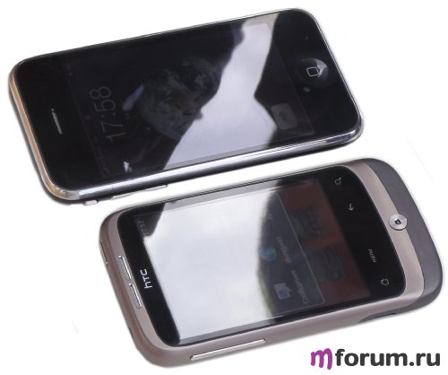 HTC Wildfire  Apple iPhone