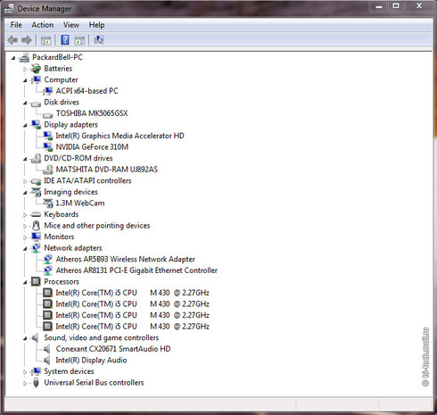  Packard Bell EasyNote TX86:   