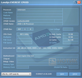 Нетбук Acer Aspire One 522-C5Dkk : Тест процессора Нетбук Acer Aspire One 522-C5Dkk : Тест процессора