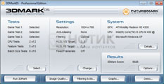  Dell Inspirion 1564,  3DMark 05 test