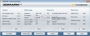  Dell Inspirion 1564,  3DMark 06 test