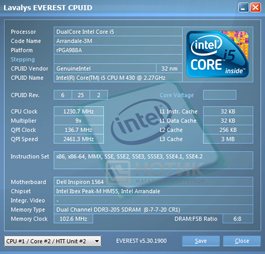  Dell Inspirion 1564,  CPU