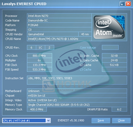  ASUS Eee PC 1201NL,  CPU