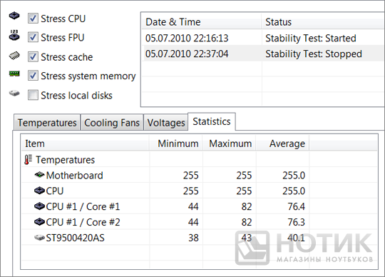 MSI GX740 Stability Test