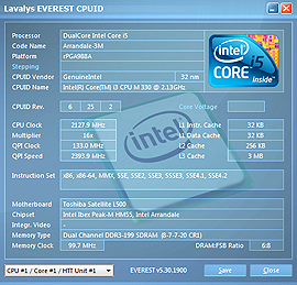 Toshiba Satellite L500-1WR