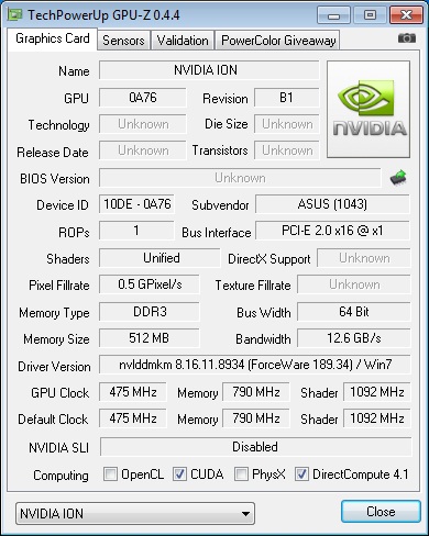 NVIDIA GeForce GT218