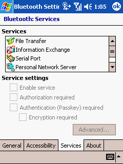  HP iPAQ h6340 - Bluetooth