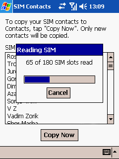  HP iPAQ h6340 - SIM Contacts -     SIM-