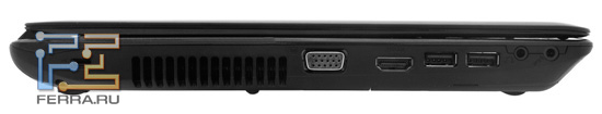   ASUS U30SD: Kensington Lock, D-SUB, HDMI, USB,  