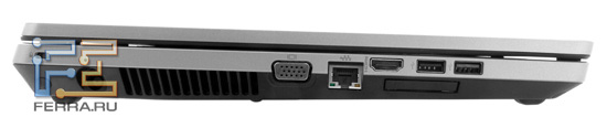   HP ProBook 4730s: Kensington Lock,  , D-SUB, RJ-45, HDMI,  USB, ExpressCard/34