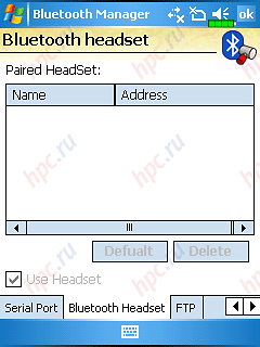 E-Ten G500: Bluetooth