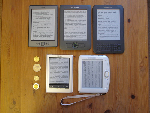 PocketBook 611 Basic, Sony PRS-350, PocketBook 360, Sony PRS-350, Amazon Kindle 4, Amazon Kindle 3
