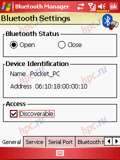 Glofiish M700: Bluetooth-