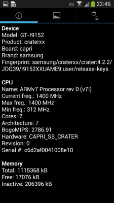 Samsung I9152 Galaxy Mega 5.8