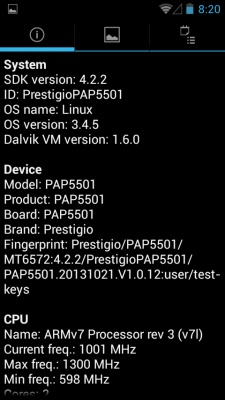 Prestigio MultiPhone 5501