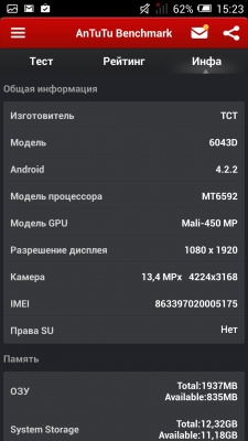 ALCATEL ONETOUCH Idol +