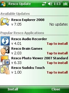 ����� ��������� Resco Explorer 2008