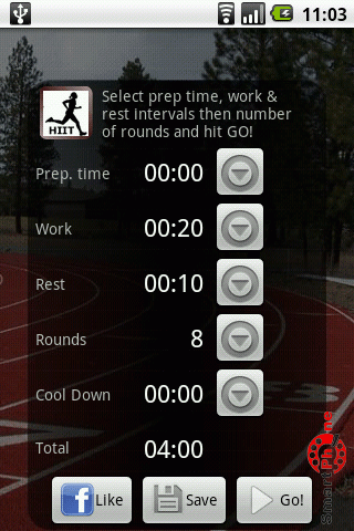 ����� ��������� HIIT interval training timer ��� Android OS