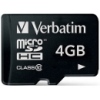 Карта памяти Verbatim MicroSDHC Class 10 4GB
