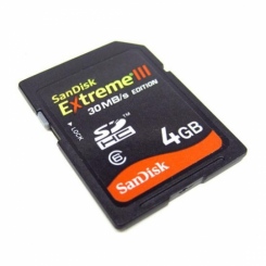 SanDisk Extreme III SDHC 4Gb -  2