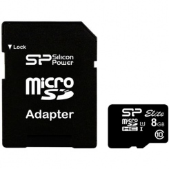 Silicon Power microSDHC Class 10 8GB UHS-I Elite -  1