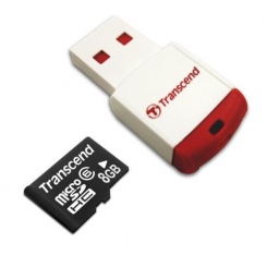 Transcend microSDHC Class 6 8Gb+USB Card Reader P3 -  2