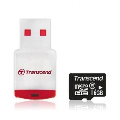 Transcend microSDHC Class 6 8Gb+USB Card Reader P3 -  1