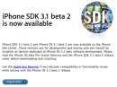   iPhone SDK 3.1 beta 2  iPhone OS 3.1 beta 2