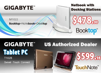 Gigabyte Booktop M1022  TouchNote T1028