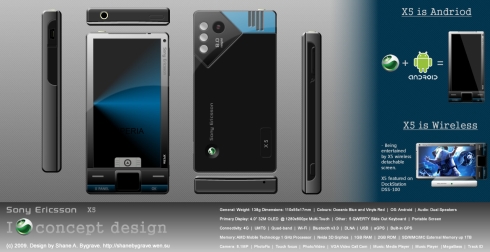 Sony Ericsson XPERIA X5 Android Phone