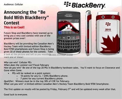 Canada BlackBerry Bold 9700