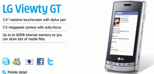 LG Viewty GT