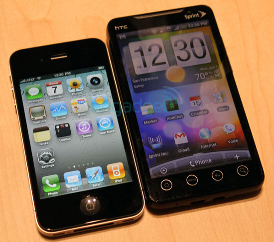 iPhone 4 vs HTC
EVO 4G