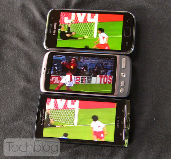 Samsung Galaxy S,
HTC Desire  Sony Ericsson XPERIA X10
