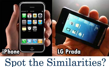 LG Prada vs iPhone