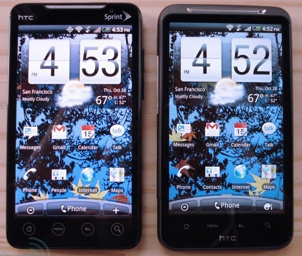 HTC Desire HD vs EVO 4G