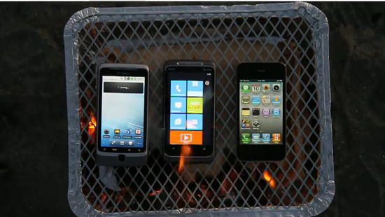 T-Mobile G2, HTC 7 Surround  iPhone 4