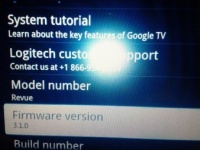 Logitech Revue    Android 3.1