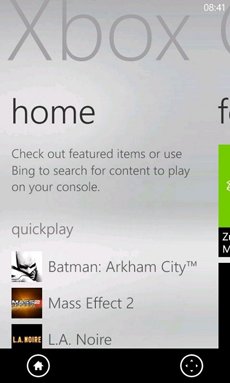 Xbox Companion home